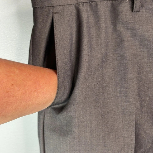 BELLISSIMO NWT Mens Grey Wool Blend Suit Separate Dress Pant Trousers Size 34x32 - Picture 5 of 13